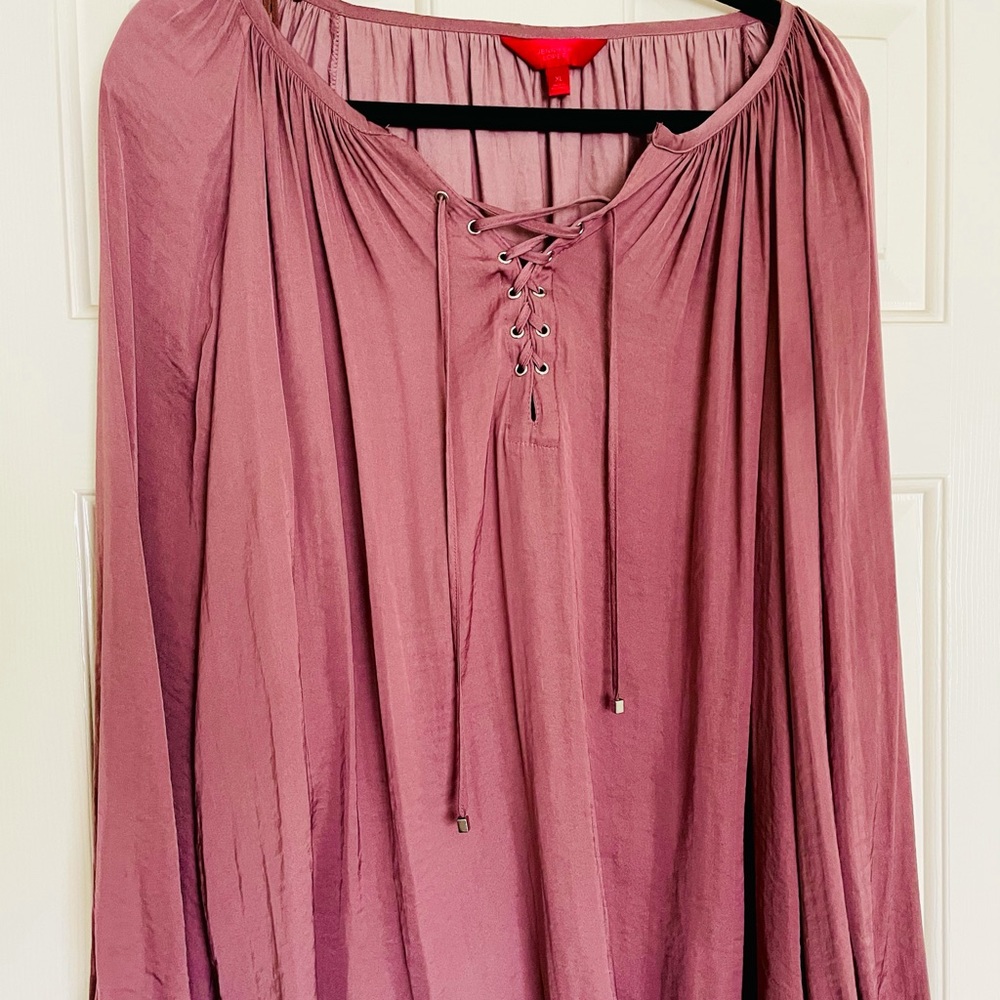 Lace up blouse